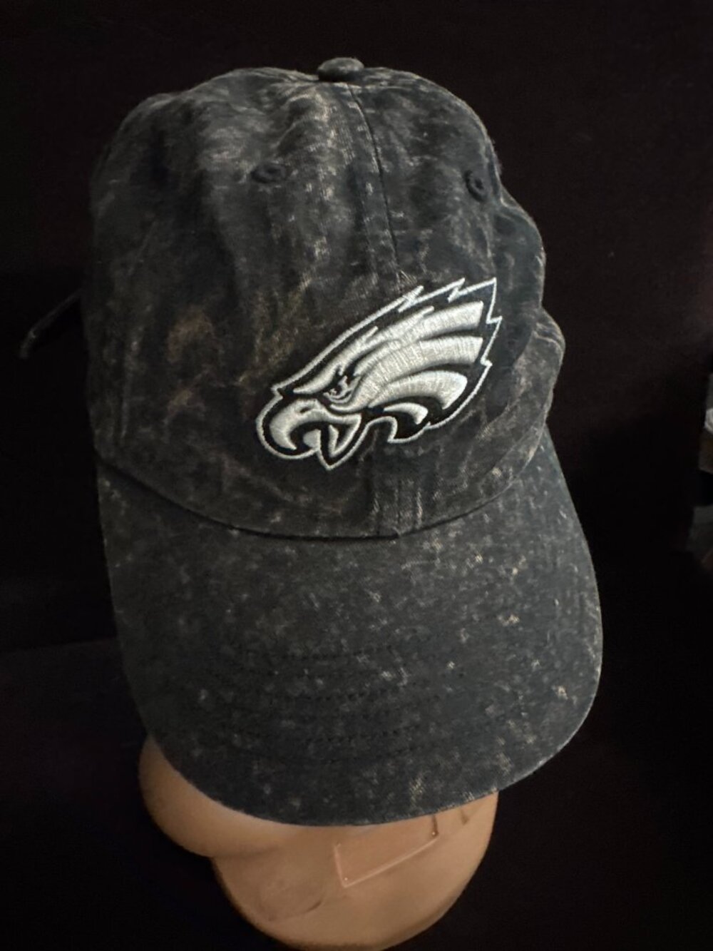 47 Brand Philadelphia Eagles Gamut Clean Up Hat Vintage Wash Black Cap OSFA